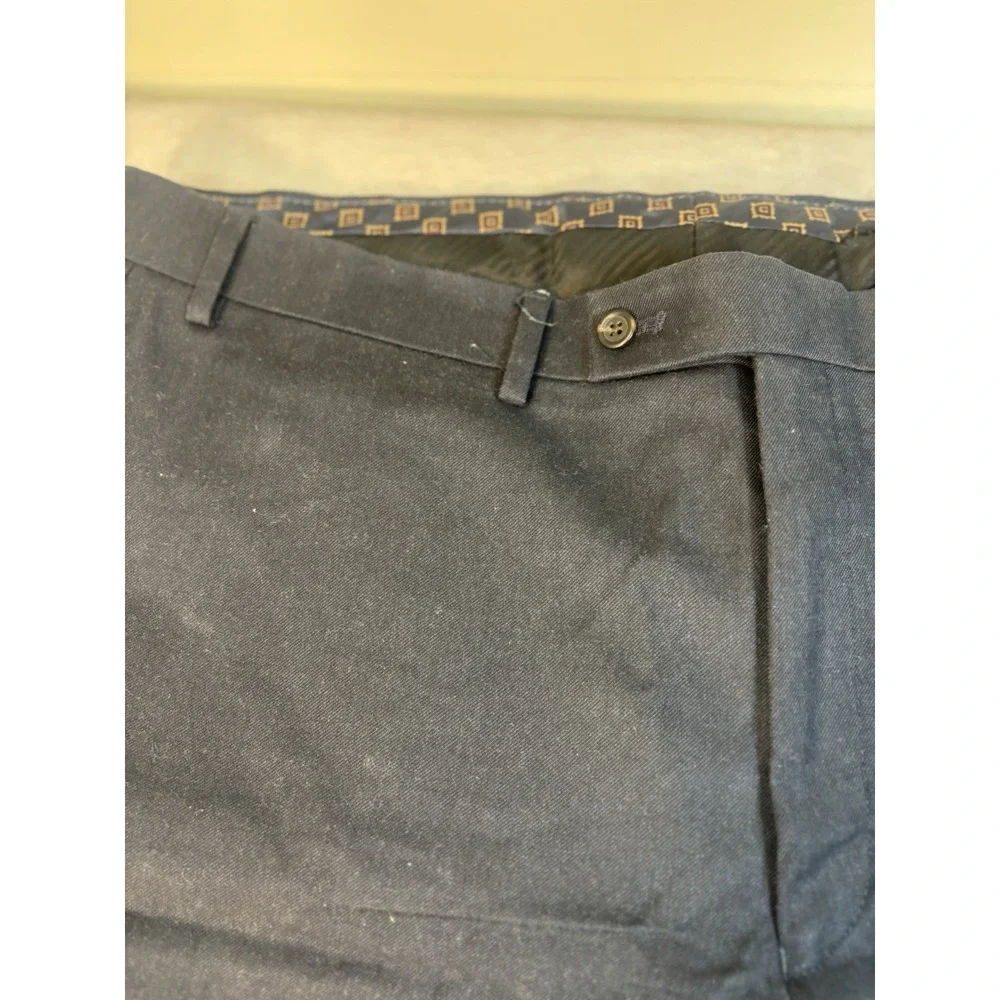 Lauren Ralph Lauren Pants 38x31 Navy Wool Trousers Preppy Flat Front Business